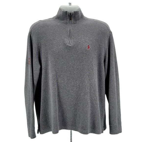 Polo Ralph Lauren Other - Polo By Ralph Lauren Alabama 1/4 Zip Gray Knit Sweatshirt Mens Large
